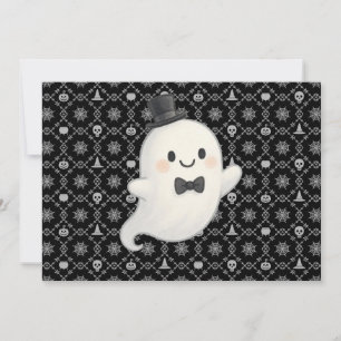 Invitation Le fantôme de dessin animé de Suave Halloween