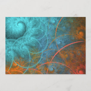 Invitation Le "feu art de fractale CONTRE glace"