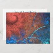 Invitation Le feu chaud de l'Incinérateur Fractal Art (Devant / Derrière)