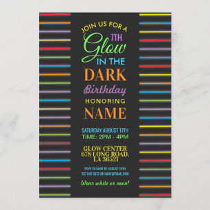 Invitation Le Feu dans l'obscurité de la fête d'anniversaire 