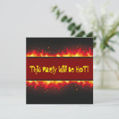 Invitation Le feu flamboyant heureux de Halloween (Debout devant)