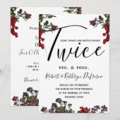 Invitation Le Feuillage D'Hiver Le Dit Deux Fois Vow Renouvel (Devant / Derrière)