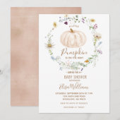 Invitation Le Fleur sauvage Citrouille d'automne est sur le B (Devant / Derrière)