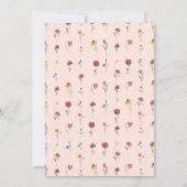 Invitation Le fleur sauvage devient une fille de 1er annivers (Dos)