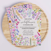 Invitation Le fleur sauvage Fait D'Une Fille Son Premier Anni