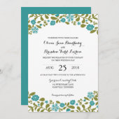 Invitation Le fleur sauvage fleurit | épousant (Devant / Derrière)