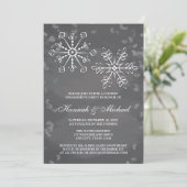 INVITATION LE FLOCON DE NEIGE DE TABLEAU COUPLE LA PARTIE DE (Debout devant)