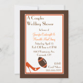 Invitation Le football Brown couple l'invitation de wedding (Devant)
