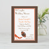 Invitation Le football Brown couple l'invitation de wedding (Debout devant)