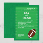 Invitation Le football couple l'invitation de Fête de la (Devant / Derrière)