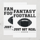 Invitation Le Football D'Imaginaire Est Réel (Devant / Derrière)