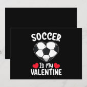 Invitation Le Football Est Mon Sport De Saint Valentin (Devant / Derrière)