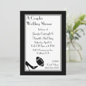 Invitation Le football noir couple l'invitation de wedding (Debout devant)