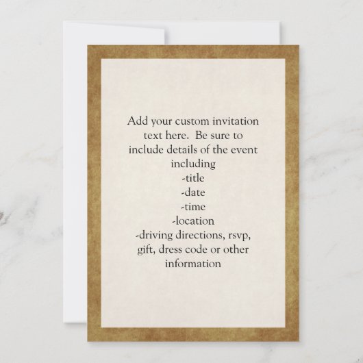 Invitation Le fuchsia vintage s'est levé (Dos)