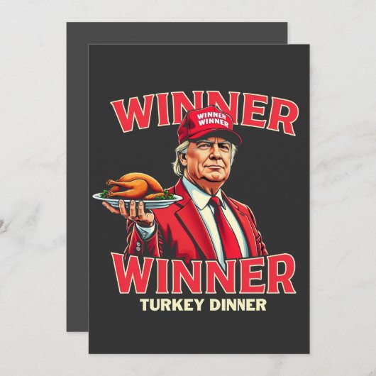 Invitation Le gagnant du dîner turc Trump Thanksgiving (Devant / Derrière)