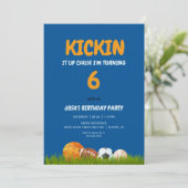 Invitation Le garçon Kickin it Up Colorful Blue Anniversaire  (Debout devant)