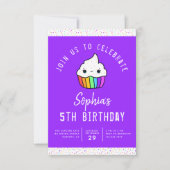 Invitation Le gâteau mignon arrose la fête d'anniversaire des (Devant)