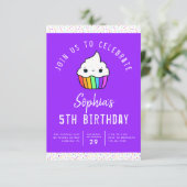 Invitation Le gâteau mignon arrose la fête d'anniversaire des (Debout devant)