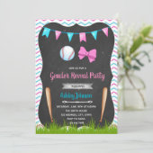 Invitation Le genre Baseball ou Bows révèle l'invitation (Debout devant)