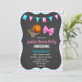 Invitation Le genre Basketball ou Bows révèle l'invitation (Debout devant)