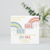 Invitation Le GENRE d'ARC-EN-CIEL INDIQUENT l'invitation (Debout devant)