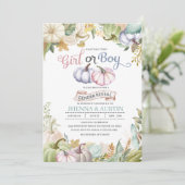 Invitation Le genre d'automne de citrouille de chute (Debout devant)