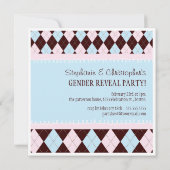 Invitation Le genre de bébé indiquent la partie dans le (Dos)