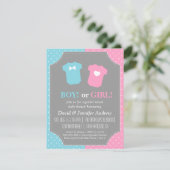 Invitation Le genre de bébé indiquent le pois de partie (Debout devant)