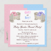 Invitation Le genre de bébé indiquent les lapins et les (Devant / Derrière)