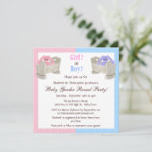 Invitation Le genre de bébé indiquent les lapins et les (Debout devant)