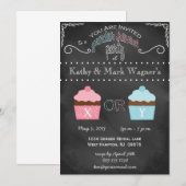 Invitation Le genre de bébé indiquent l'invitation dans le (Devant / Derrière)