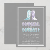 Invitation Le genre de bottes de cowboy indiquent des (Devant / Derrière)