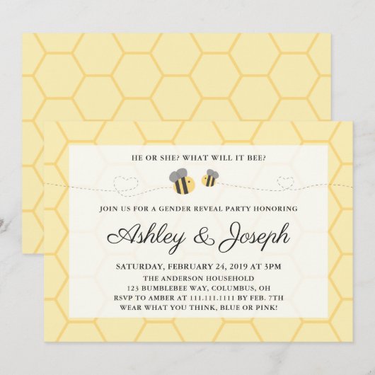 Invitation Le genre de bourdon indiquent l'invitation de (Devant / Derrière)