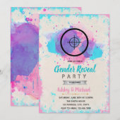 Invitation Le genre de cible de tir indiquent l'invitation de (Devant / Derrière)