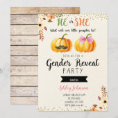 Invitation Le genre de citrouille de chute indiquent (Devant / Derrière)