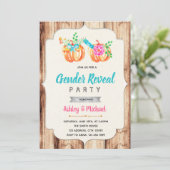 Invitation Le genre de citrouille indiquent l'invitation de (Debout devant)