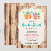 Invitation Le genre de citrouille indiquent l'invitation de (Devant / Derrière)