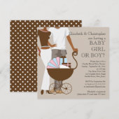 Invitation Le genre de couples d'Afro-américain indiquent le (Devant / Derrière)