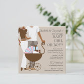 Invitation Le genre de couples d'Afro-américain indiquent le (Debout devant)