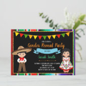 Invitation Le genre de Fiesta révèle l'invitation de la fête (Debout devant)