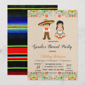 Invitation Le genre de Fiesta révèle l'invitation de la fête (Devant / Derrière)