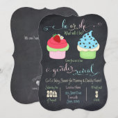 Invitation Le genre de petit gâteau indiquent l'invitation de (Devant / Derrière)