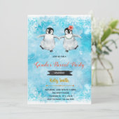 Invitation Le genre de pingouin indiquent l'invitation de (Debout devant)