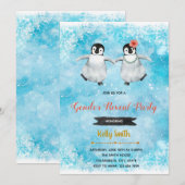 Invitation Le genre de pingouin indiquent l'invitation de (Devant / Derrière)