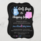 Invitation Le genre de sacs de golf ou de sacs à provisions (Devant / Derrière)