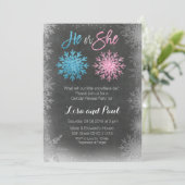 Invitation Le genre de tableau de flocons de neige indiquent (Debout devant)