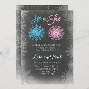 Invitation Le genre de tableau de flocons de neige indiquent