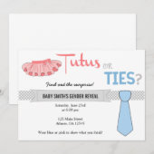 Invitation Le genre de tutus ou de cravates indiquent des (Devant / Derrière)