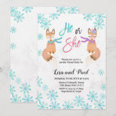 Invitation Le genre d'hiver de Fox indiquent l'invitation (Devant / Derrière)