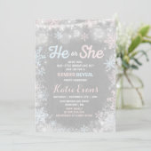 Invitation Le genre d'hiver indiquent l'invitation rustique (Debout devant)